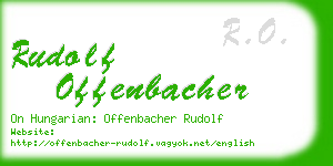 rudolf offenbacher business card